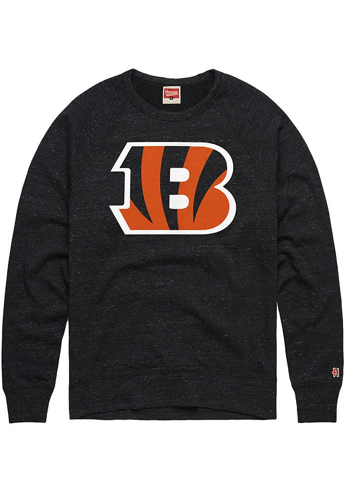 Homage Cincinnati Bengals Mens Black Primary Logo Long Sleeve Fashion Sweatshirt