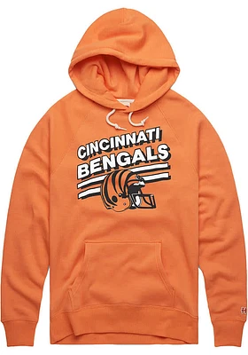 Homage Cincinnati Bengals Mens Orange Slant With Helmet Fashion Hood