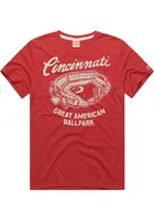 Homage Cincinnati Reds Red Great American Ballpark Short Sleeve Fashion T Shirt