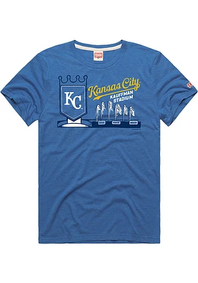 Homage Kansas City Royals Blue Kauffman Stadium Scoreboard Short Sleeve Fashion T Shirt