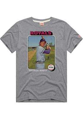 George Brett Kansas City Royals Grey Player Card Short Sleeve Fashion T Shirt