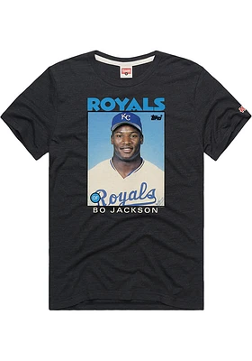Bo Jackson Kansas City Royals Black Player Picture Short Sleeve Fashion T Shirt