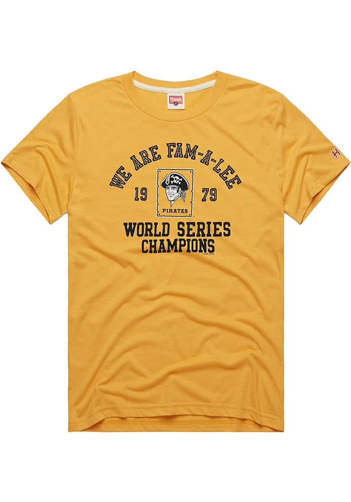 Homage Pittsburgh Pirates Gold World Series 1979 Short Sleeve Fashion T Shirt