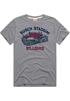 Homage St Louis Cardinals Grey Busch Stadium Short Sleeve Fashion T Shirt