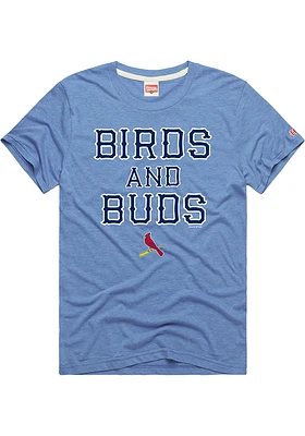 Homage St Louis Cardinals Light Blue Birds And Buds Short Sleeve Fashion T Shirt