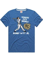 Bobby Witt Jr Kansas City Royals Blue Swing Short Sleeve Fashion Player T Shirt