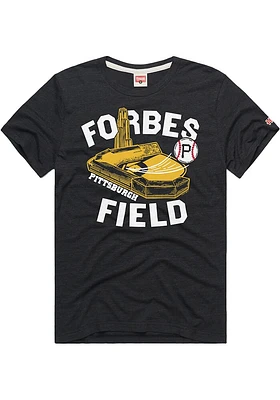 Homage Pittsburgh Pirates Charcoal Forbes Field Short Sleeve Fashion T Shirt