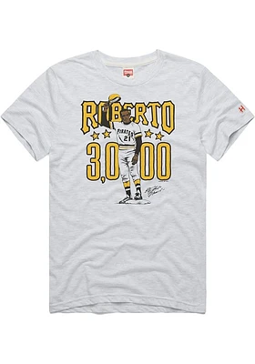 Roberto Clemente Pittsburgh Pirates Grey 3000 Short Sleeve Fashion Player T Shirt