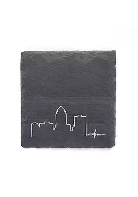 Des Moines 4in X 4in Coaster - Grey