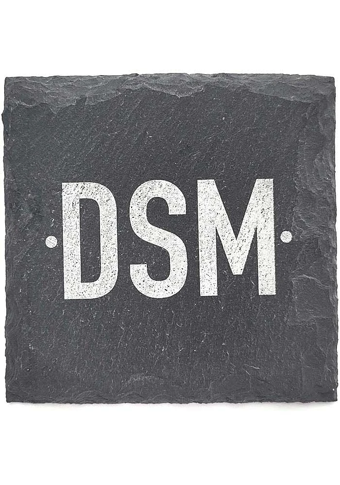 Des Moines 4 in X 4 in Coaster - Grey