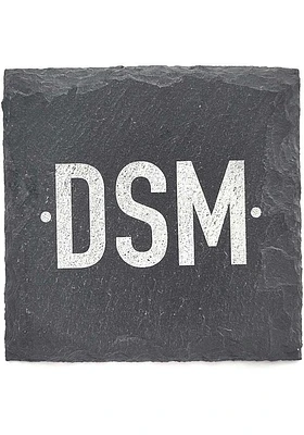 Des Moines 4 in X 4 in Coaster - Grey