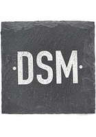 Des Moines 4 in X 4 in Coaster - Grey