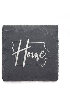 Iowa 4 in X 4 in X 1/4 in Coaster - Grey