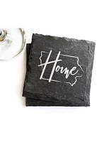 Iowa 4 in X 4 in X 1/4 in Coaster - Grey