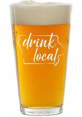 Iowa 16 oz Pint Glass - White