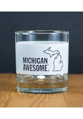 Michigan 11 oz. Rock Glass - White