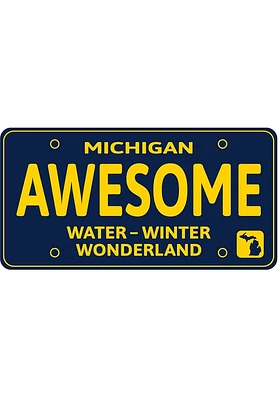 Michigan 4.2x2.1 Stickers - Blue