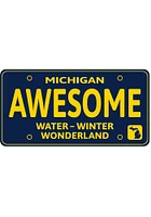 Michigan 4.2x2.1 Stickers - Blue