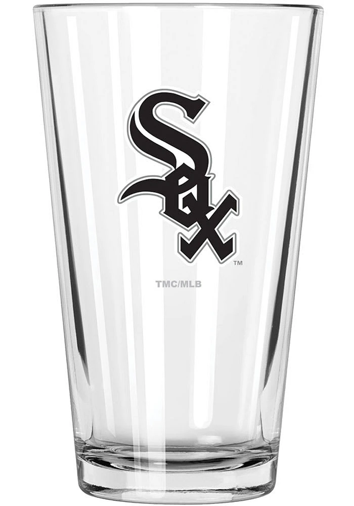Chicago White Sox 17oz Logo Pint Glass - Black