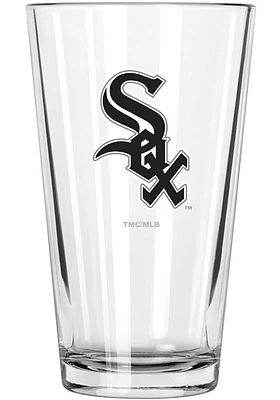 Chicago White Sox 17oz Logo Pint Glass - Black