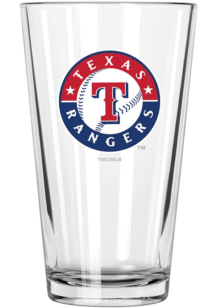 Texas Rangers 17oz Logo Pint Glass - Blue