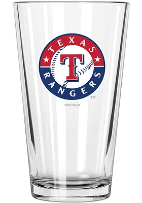 Texas Rangers 17oz Logo Pint Glass - Blue