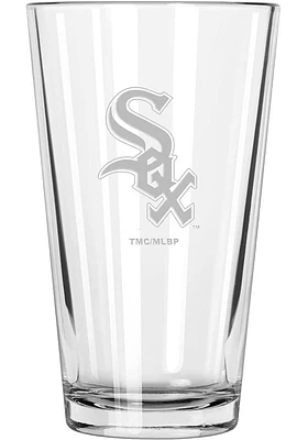 Chicago White Sox Etched Pint Glass - Black