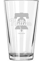Philadelphia Phillies Etched Pint Glass - Blue