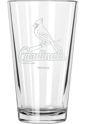 St Louis Cardinals Etched Pint Glass - Red