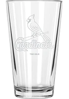St Louis Cardinals Etched Pint Glass - Red