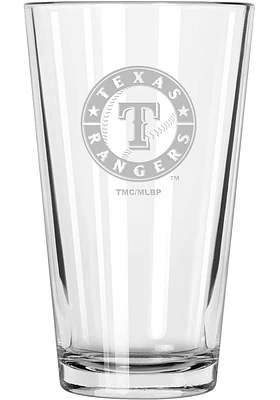 Texas Rangers Etched Pint Glass - Red