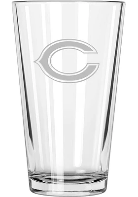 Chicago Bears Etched Pint Glass - Blue