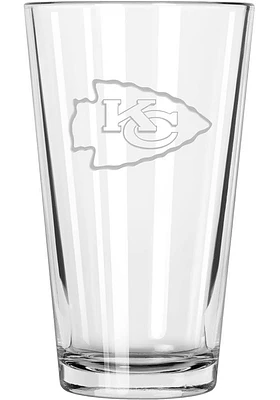 Kansas City Chiefs Etched Pint Glass - Red