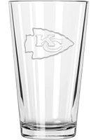 Kansas City Chiefs Etched Pint Glass - Red