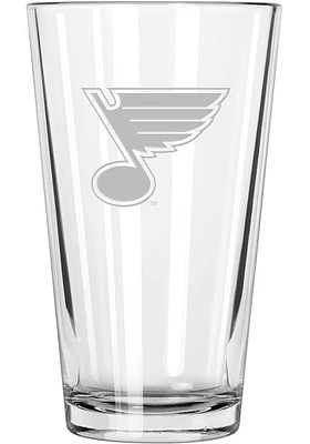 St Louis Blues Etched Pint Glass - Blue