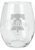 Philadelphia Phillies 15oz Etched Stemless Wine Glass - Blue