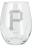 Pittsburgh Pirates 15oz Etched Stemless Wine Glass - Black