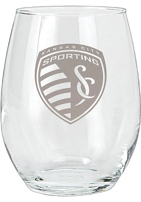 Sporting Kansas City 15oz Etched Stemless Wine Glass - Blue