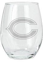 Chicago Bears 15oz Etched Stemless Wine Glass - Blue