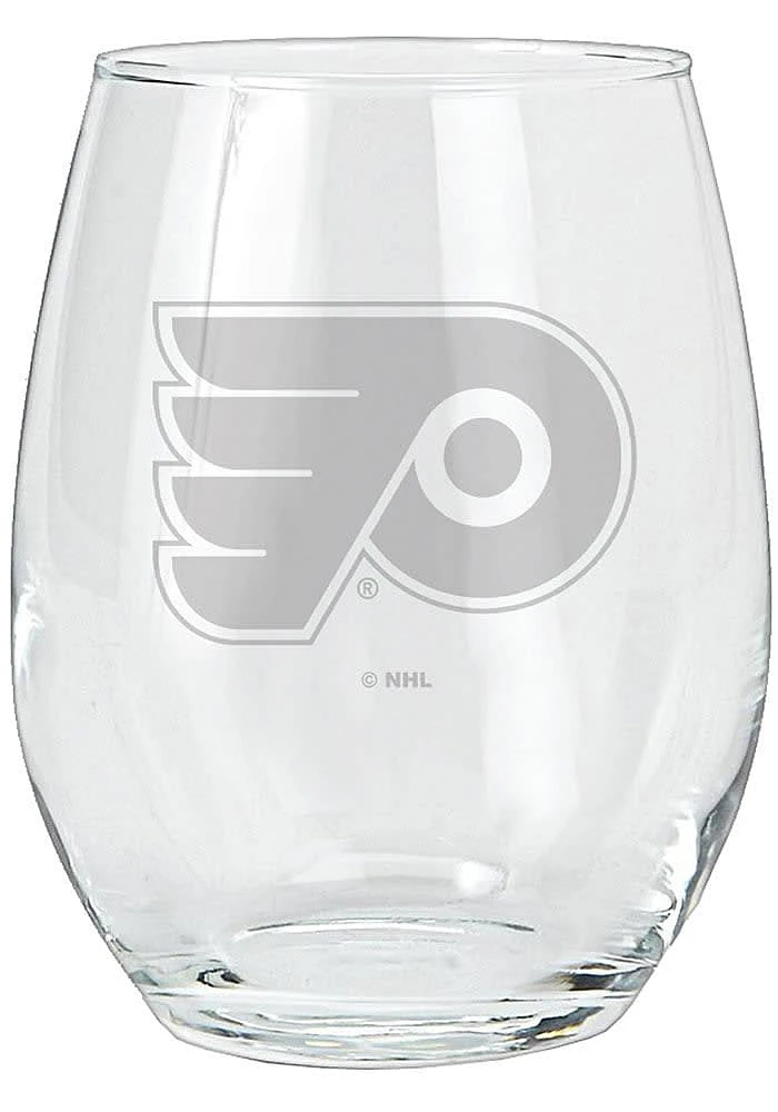 Philadelphia Flyers 15oz Etched Stemless Wine Glass