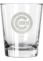 Chicago Cubs 15oz Etched Rock Glass - Blue