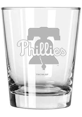 Philadelphia Phillies 15oz Etched Rock Glass - Blue