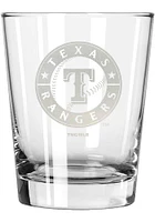 Texas Rangers 15oz Etched Rock Glass - Red