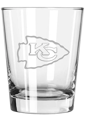 Kansas City Chiefs 15oz Etched Rock Glass - Red