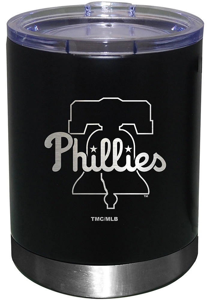 Philadelphia Phillies 12 OZ Etched Stainless Steel Tumbler - Black