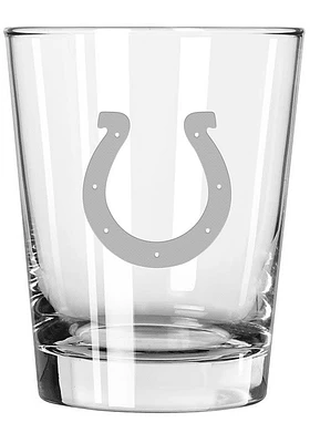 Indianapolis Colts 15oz Etched Rock Glass - White