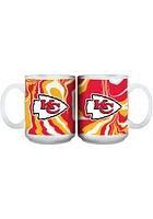 Kansas City Chiefs 15 OZ Tie Dye Ceramic Mug - White