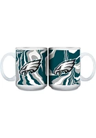 Philadelphia Eagles 15 OZ Tie Dye Ceramic Mug - White