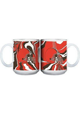 Cleveland Browns 15 OZ Tie Dye Ceramic Mug - White