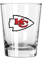 Kansas City Chiefs 15oz Full Color Logo Rock Glass - White